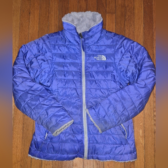 The North Face Purple And Gray Mossbud Reversible Jacket Size S/7 - Picture 1 of 6